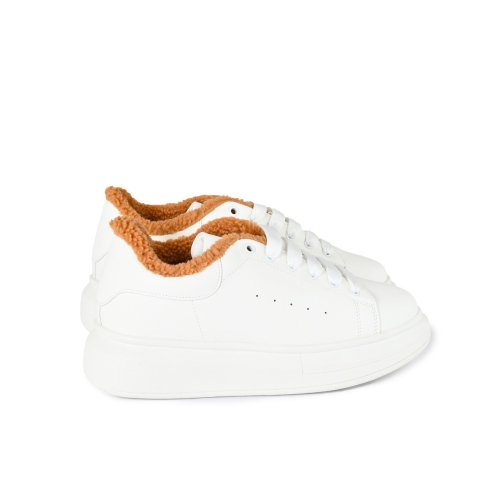 GOLD&GOLD SNEAKERS BIANCO/CAMEL GB503
