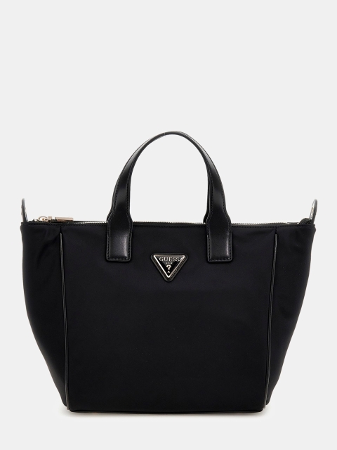 GUESS BORSA A MANO CON TRACOLLA LOGATA TESSUTO NERO TWNN9676019